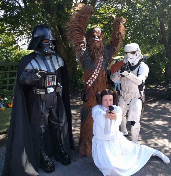 Vader Stormtrooper Chewbacca Leia Costume Group
